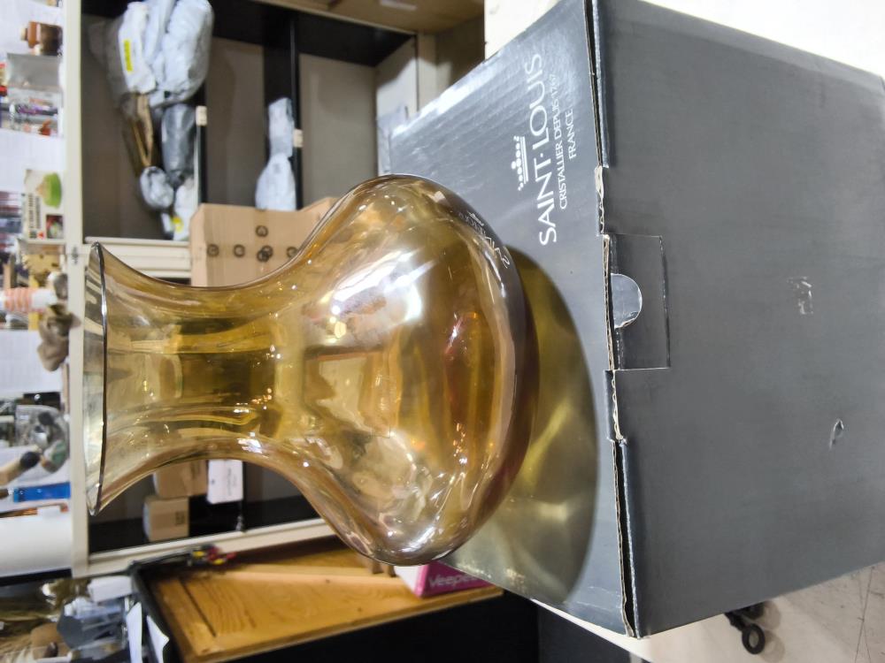 VASE SAINT LOUIS JAUNE HT 22CM