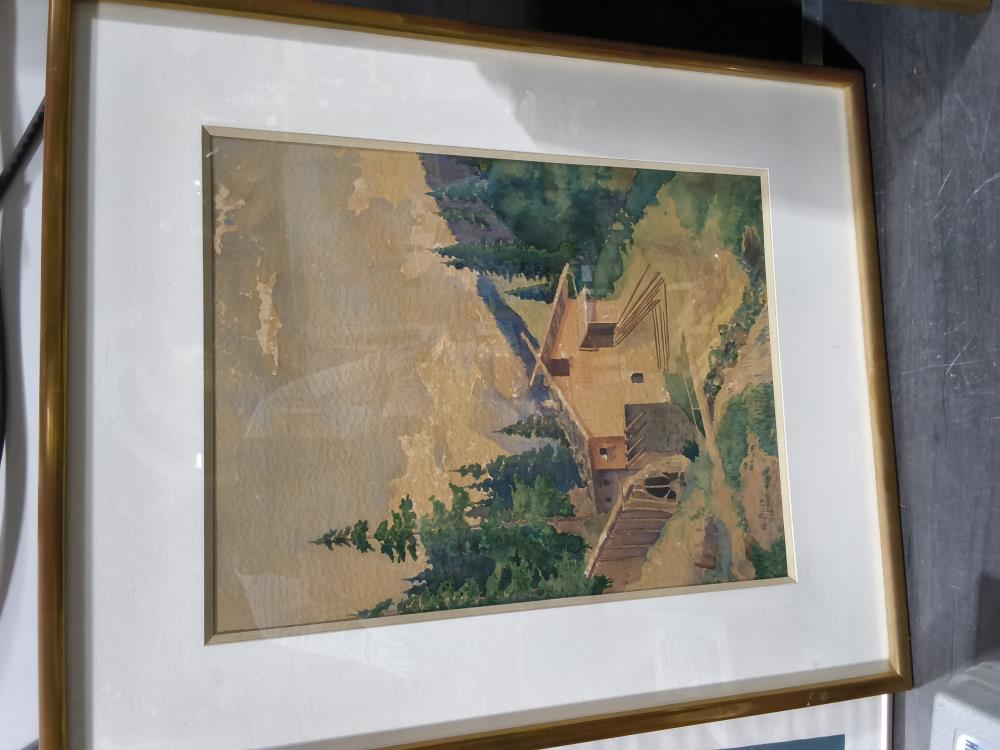 AQUARELLE SIGNÉE 1938 H BUSS