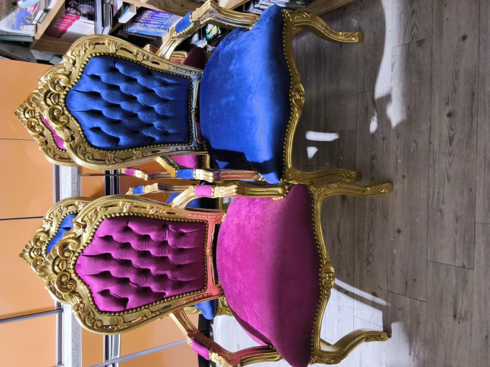FAUTEUIL TISSUS BLEU OU ROUGE