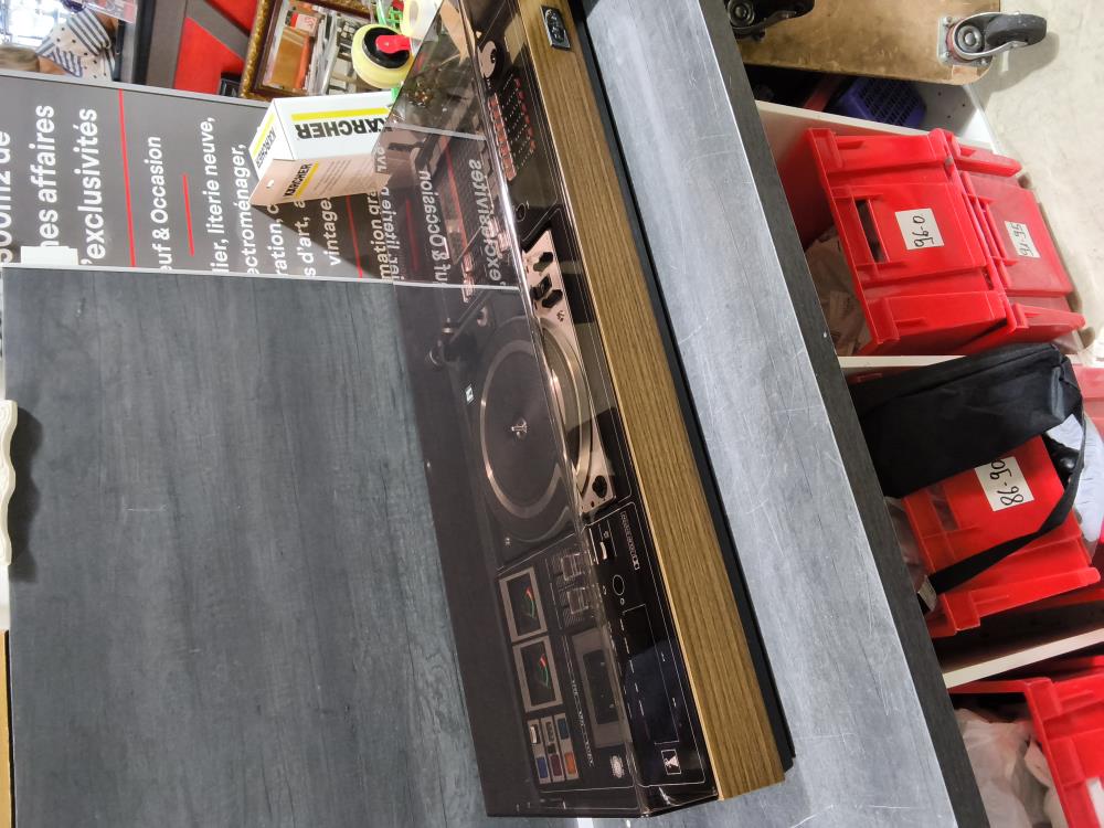 CHAINE HIFI PLANET ROSITA PLATINE DUAL ANNÉES 70 AVEC 2 HP
