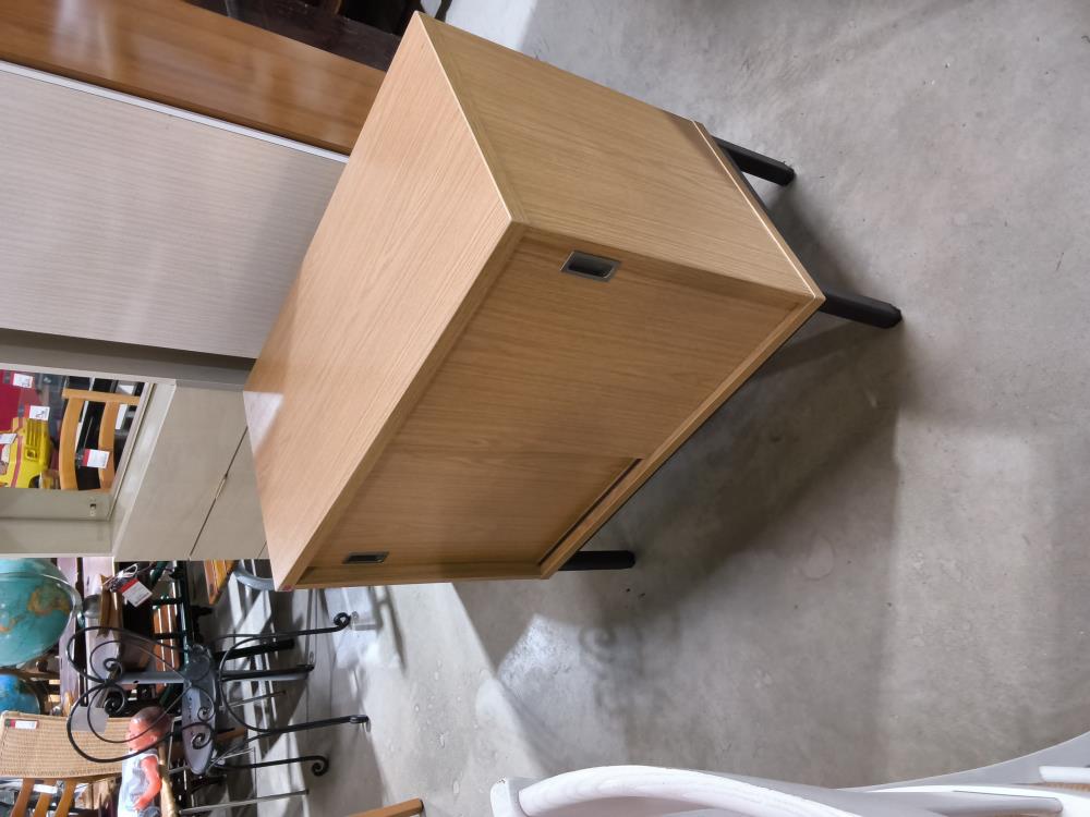 MEUBLE 2 PORTES COULISSANTES BRUN CLAIR  VINTAGE 