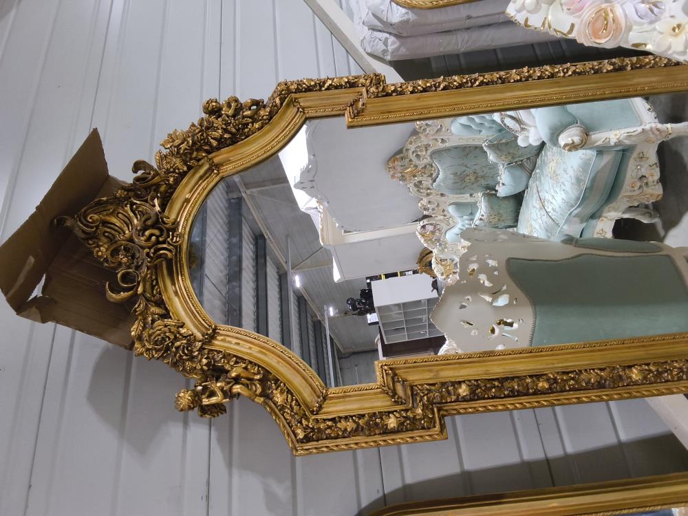 MIROIR BAROQUE DORÉ 114 X 232CM