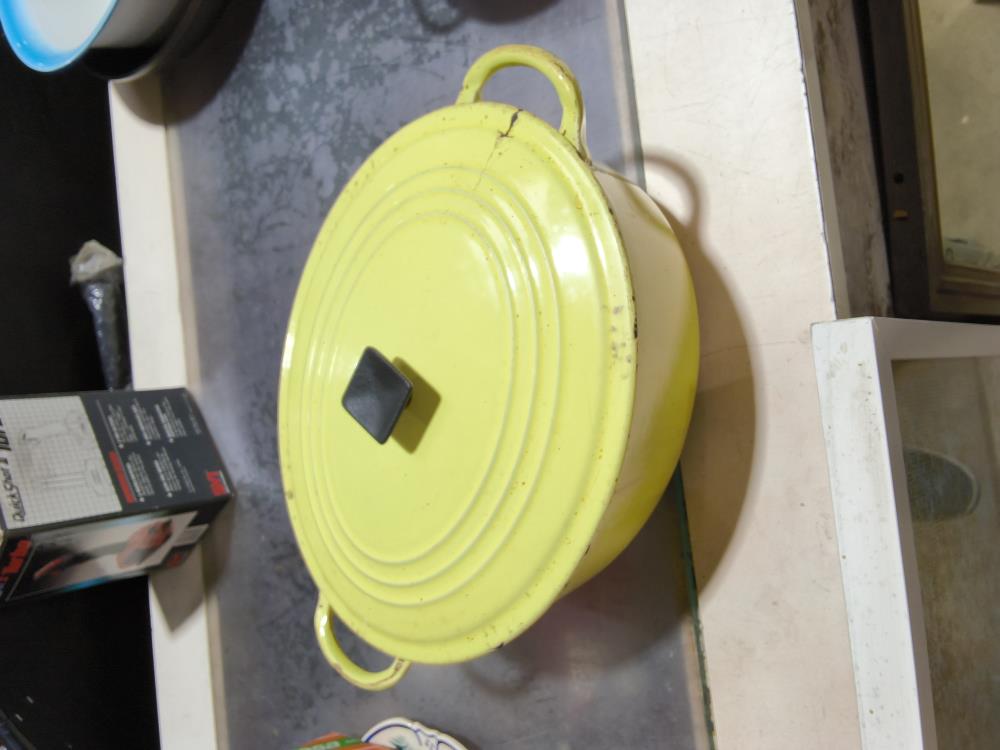 COCOTTE ANCIENNE LE CREUSET JAUNE