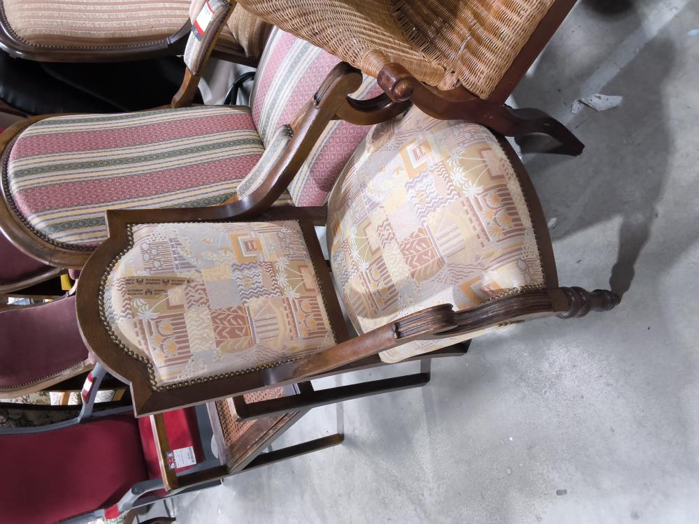 FAUTEUIL TISSU BOIS