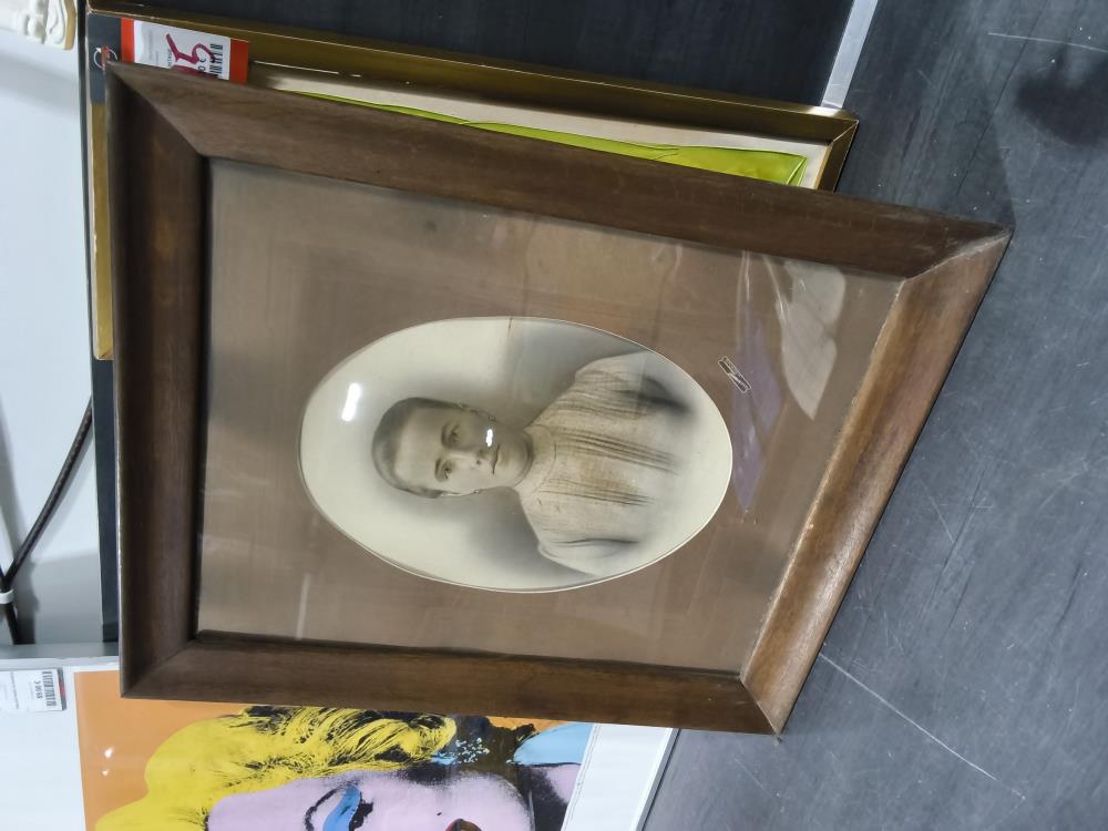 TABLEAU ANCIEN VISAGE FEMME 