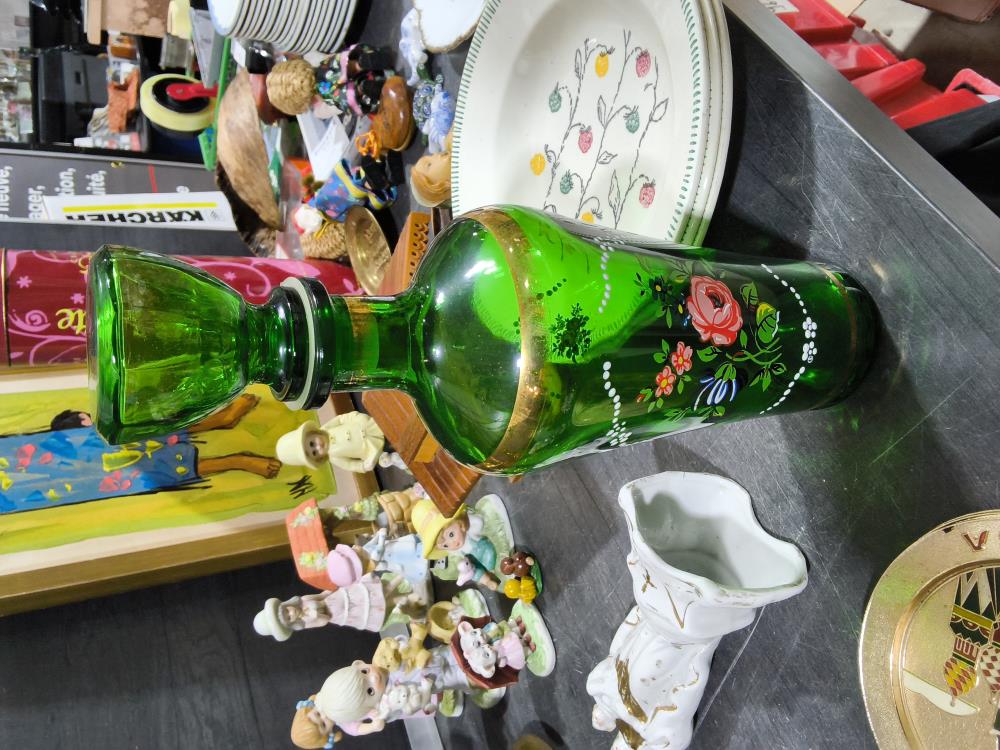 BOUTEILLE VERTE PEINT 