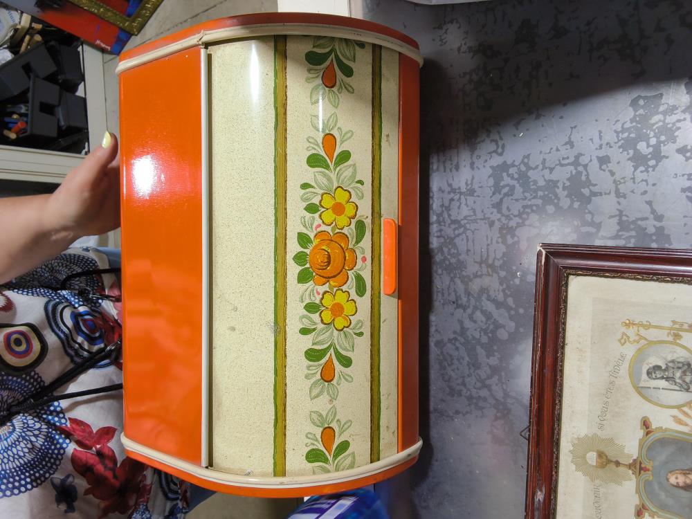 HUCHE À PAIN VINTAGE ORANGE 