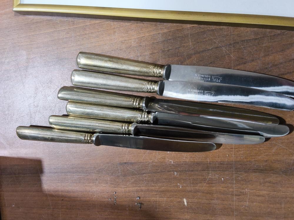 LOT DE 6 COUTEAUX ARGENTÉ 