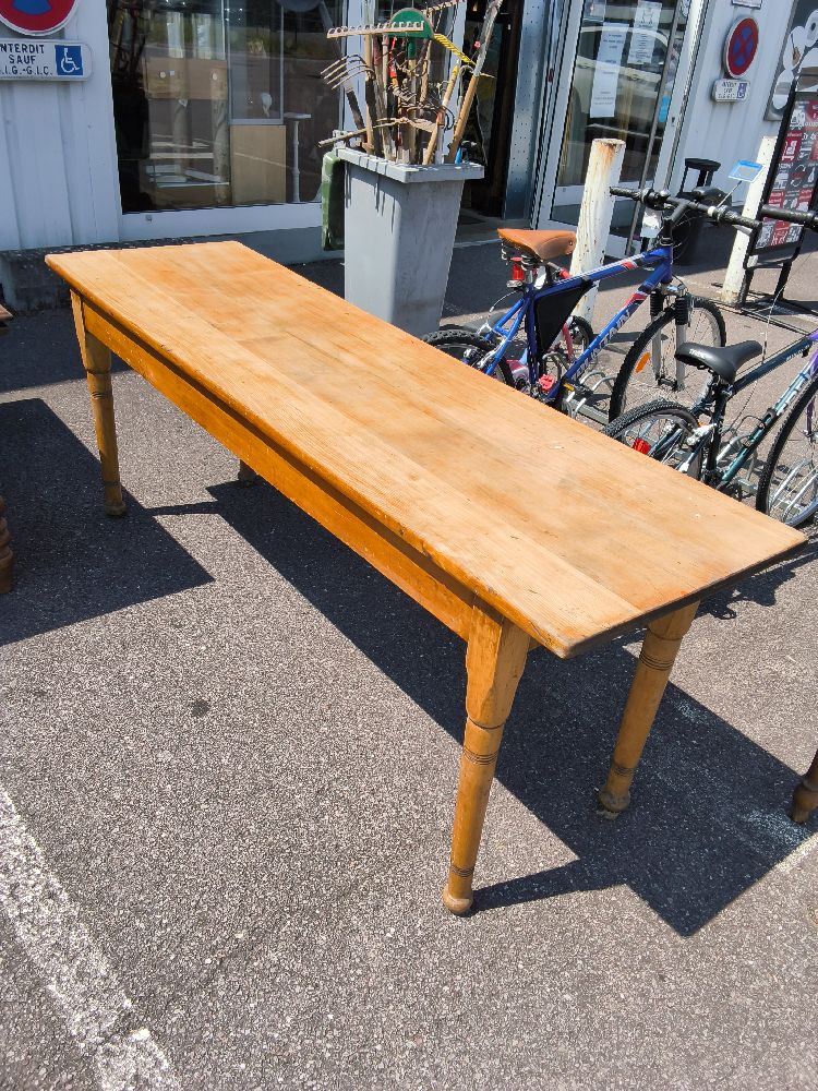 TABLE ANCIENNE ÉTROITE 58 X 200CM