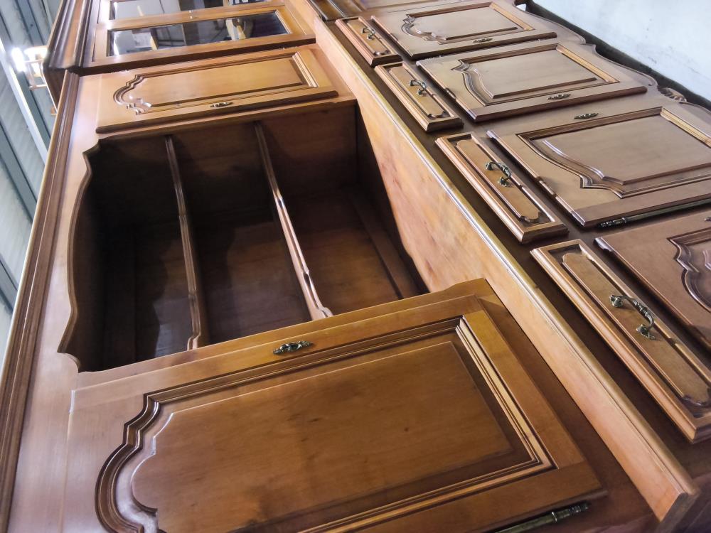 VAISSELIER 6 PORTES 4 TIROIRS CHÊNE 