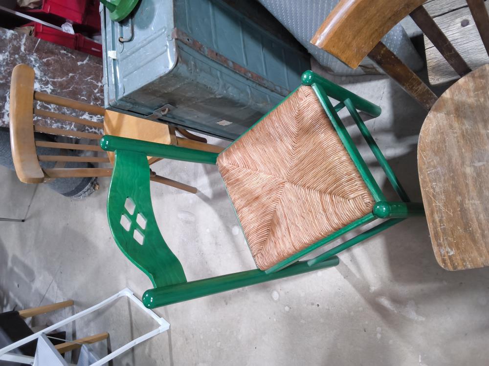 CHAISE PAILLEE VERTE 