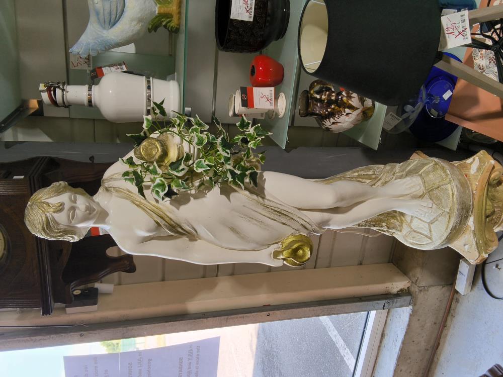 STATUE FEMME HAUTEUR 90CM PLÂTRE 