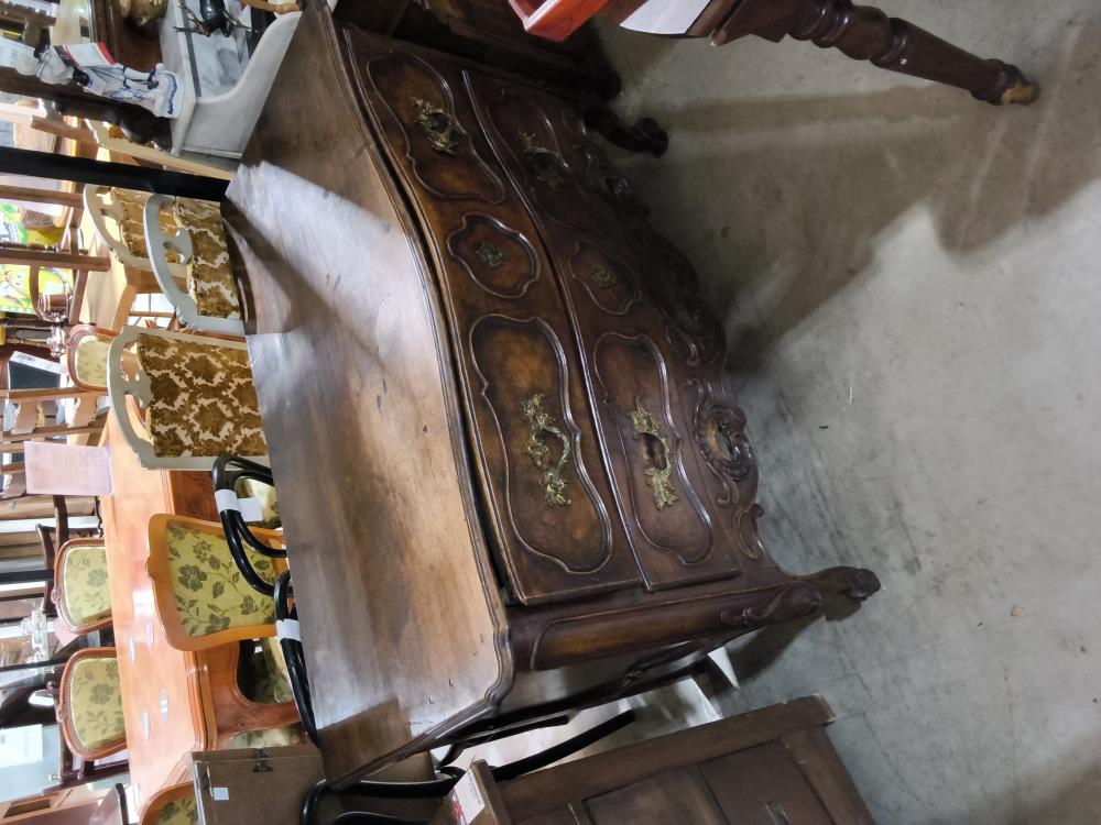 COMMODE ANCIENNE LOUIS XV 18E  2 TIROIRS SCULPTÉE 