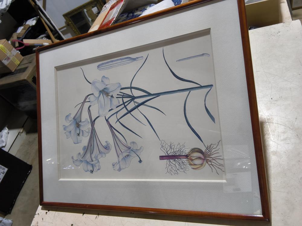 TABLEAU FLEURS DE LYS 44 X 55 CM