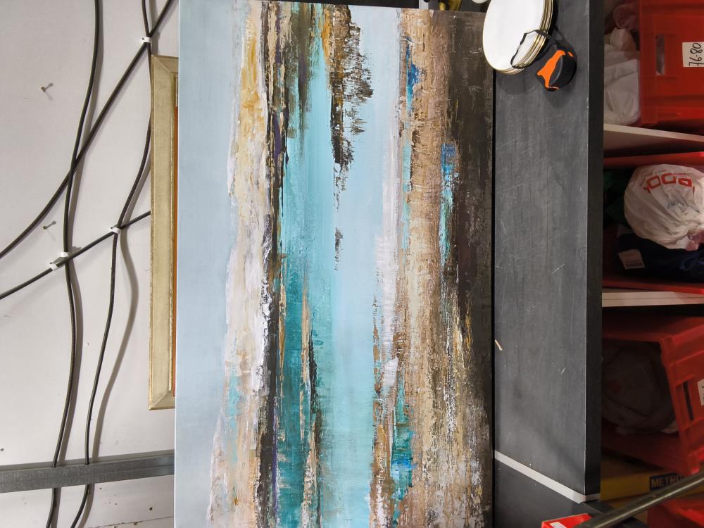 TOILE EAU  120 X 71 CM