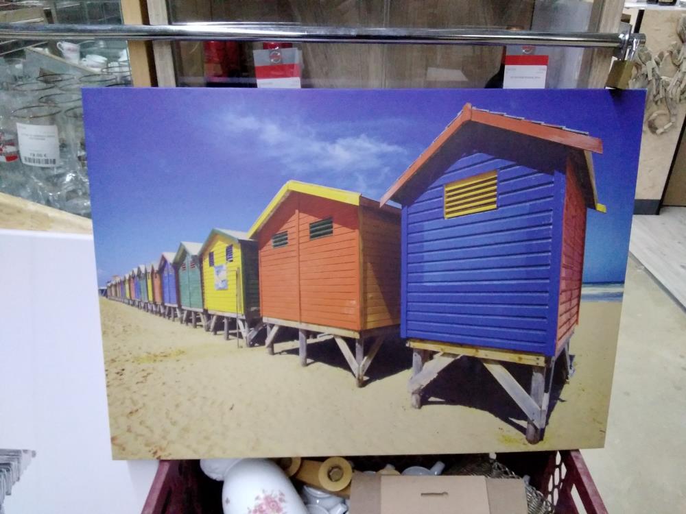 CADRE MAISONNETTES DE PLAGE 70 X 50