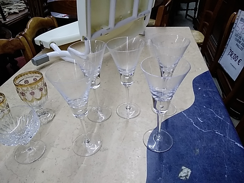 LOT DE 5 COUPES VERRE