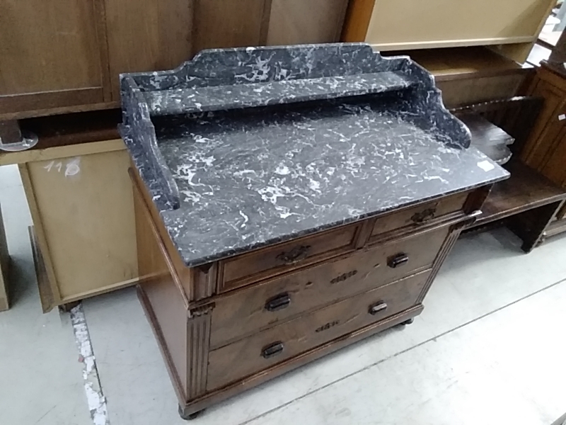 COMMODE ANCIENNE MARBRE 4TIROIRS