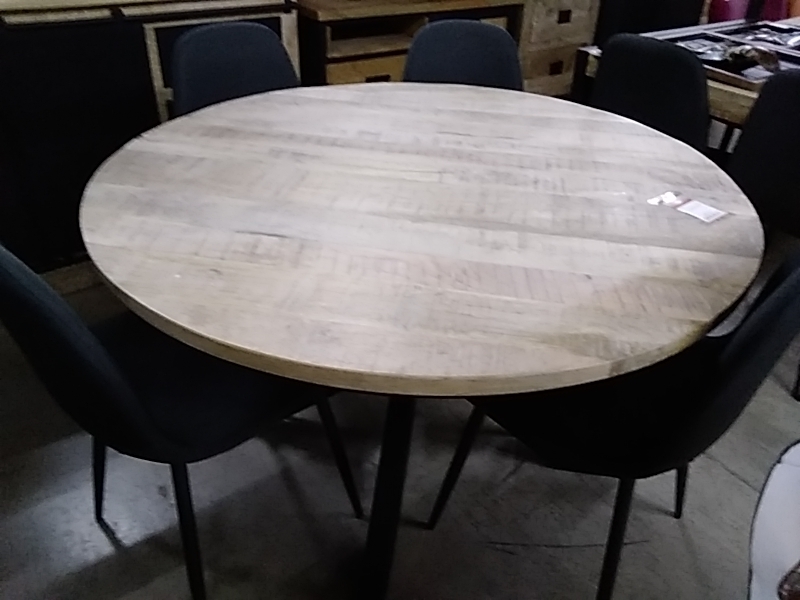 TABLE RONDE JODHPUR        WHITE WASH      DIAM. 120 CM