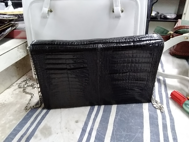 PETIT SAC À MAIN CROCO NOIR 