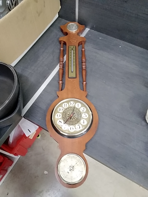 MONTRE THERMOMÈTRE BOIS