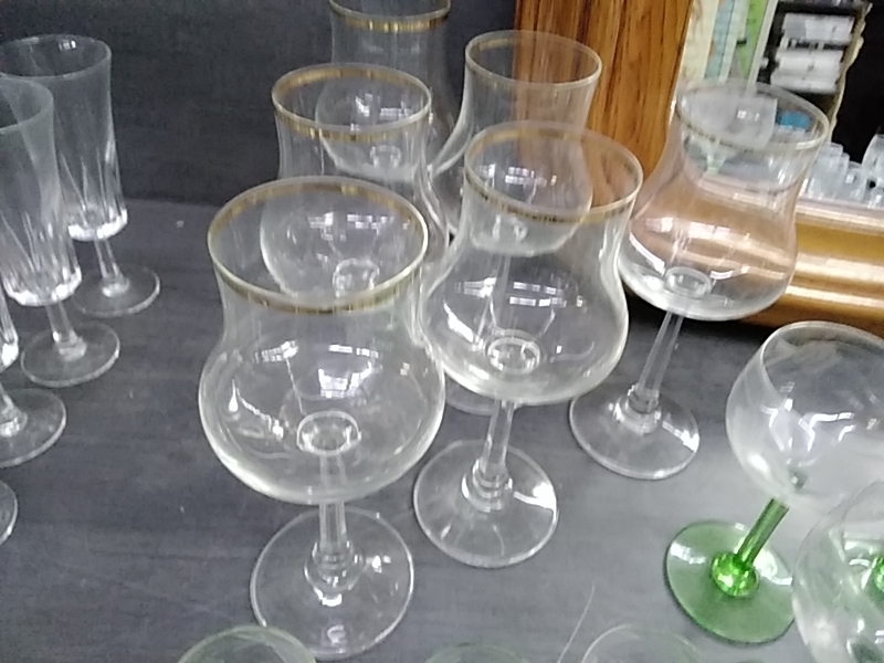 LOT DE 6 VERRES CRISTAL 