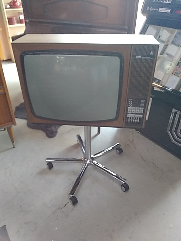 TV VINTAGE LOEWE ANNEES 70 SUR ROULETTES OCCASION