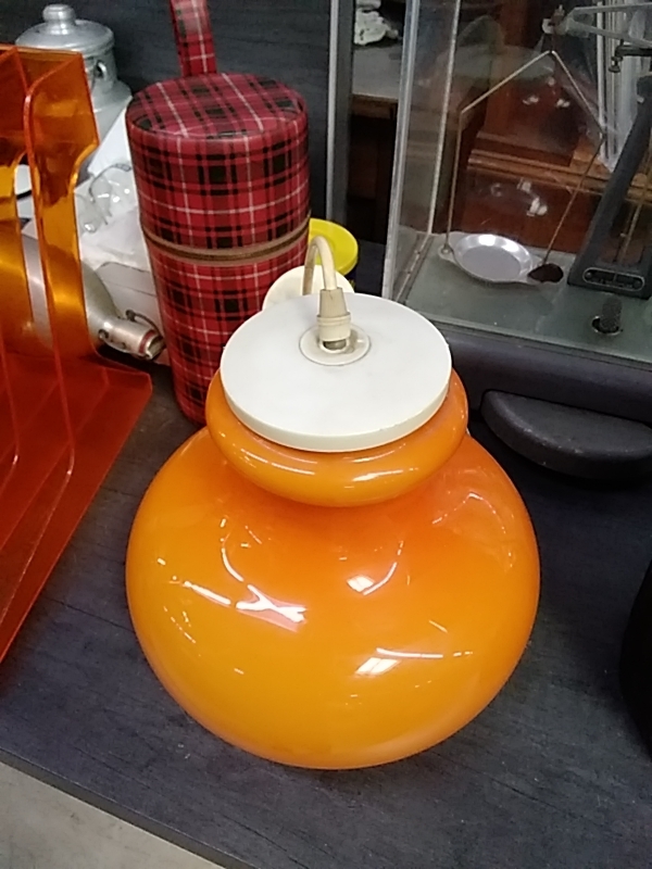 LAMPE VINTAGE ORANGE ANNEES 70 OCCASION