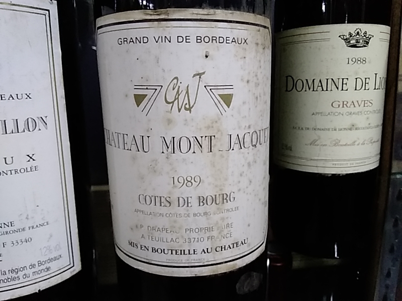 BDX CHT MONT JACQUET COTE DE BOURG 1989