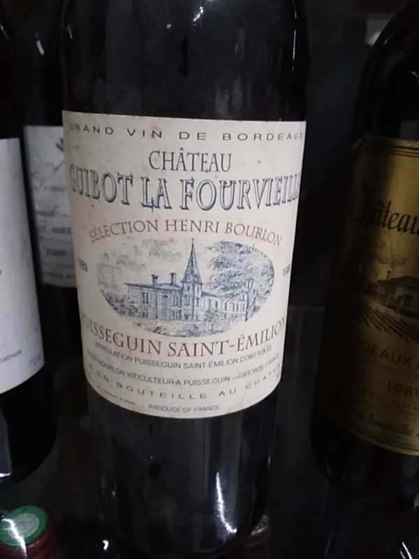 BDX CHT GUIBOT LA FOURVIRILLE PUISSEGUIN ST EMILION 1989