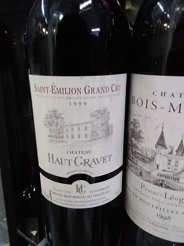 BDX ST EMILION GRAND CRU  CHT HAUT GRAVET 1999