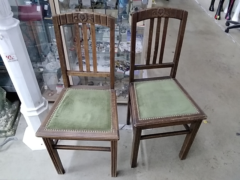 LOT DE 2 CHAISES ART DECO