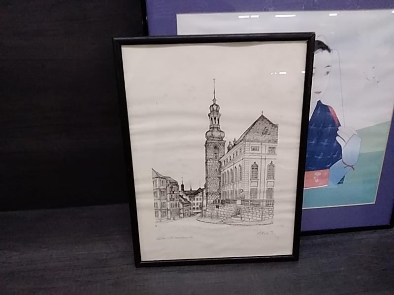 CADRE EGLISE SAARBRUCKEN 32 X 42CM