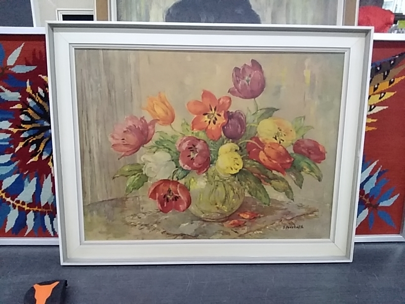 CADRE FLEURS 69 X 55 CM