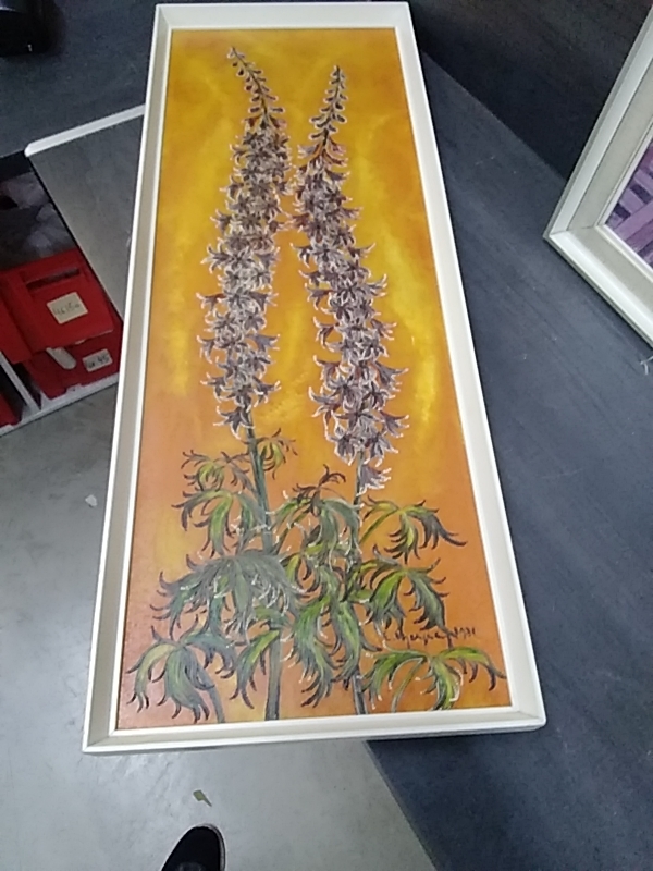 TABLEAU ORANGE PLANTE 103 X 38CM