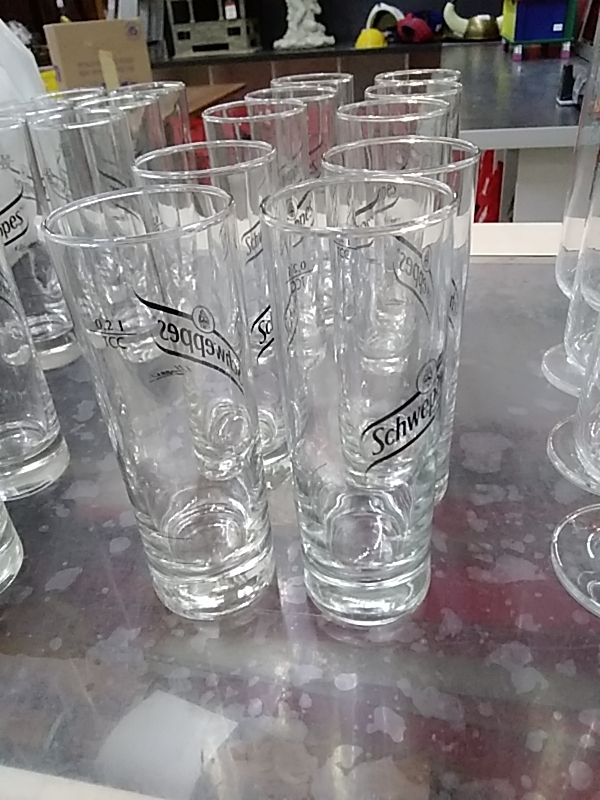 LOT DE 4 VERRES SCHWEPPES 