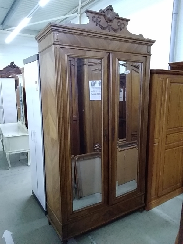 ARMOIRE ANCIENNE 2PORTES MIROIRS 