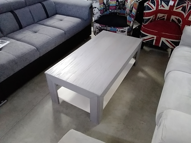 TABLE BASSE BOIS GRIS BEIGE 