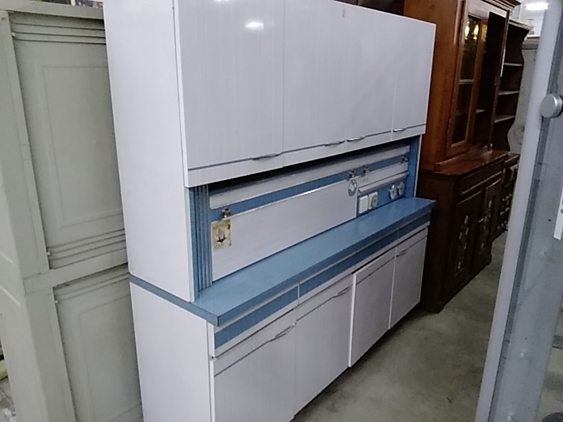 BUFFET DE CUISINE FORMICA BLANC BLEU 