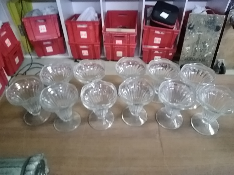 LOT DE 11 COUPE À DESSERT VERRE