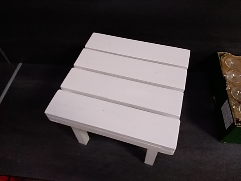 TABOURET BOIS BLANC 