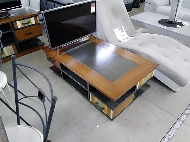 TABLE BASSE 4 TIROIRS TOURNANTS COULEURS 
