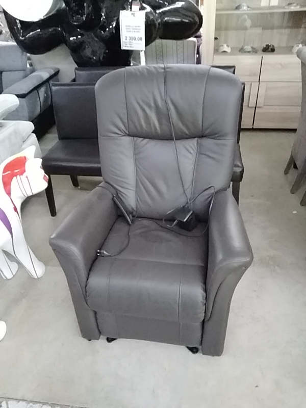 FAUTEUIL ÉLECTRIQUE RELEVANT SIMILI FONCÉ 