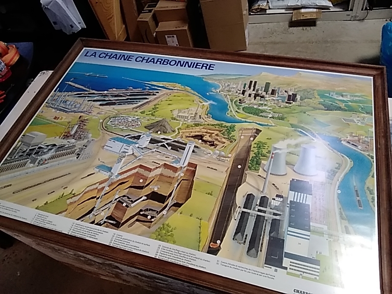 CADRE CHARBONNAGE DE FRANCE 126 X 86 CM