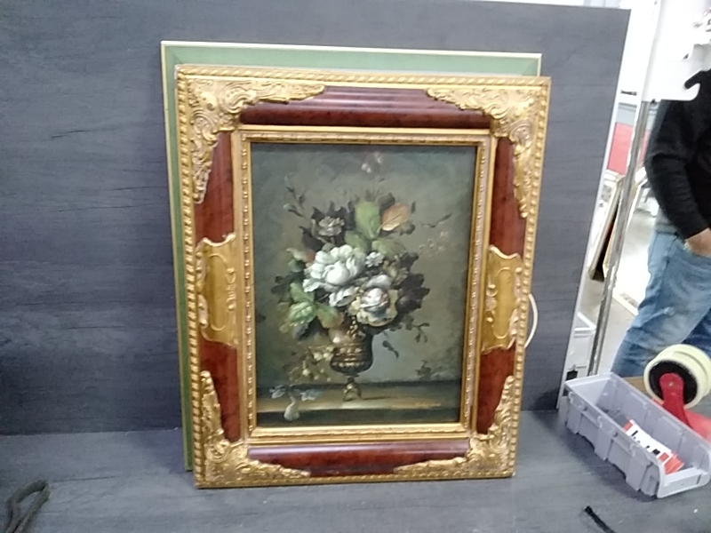 TABLEAU BAROQUE SIGNÉ 47 X 57 CM