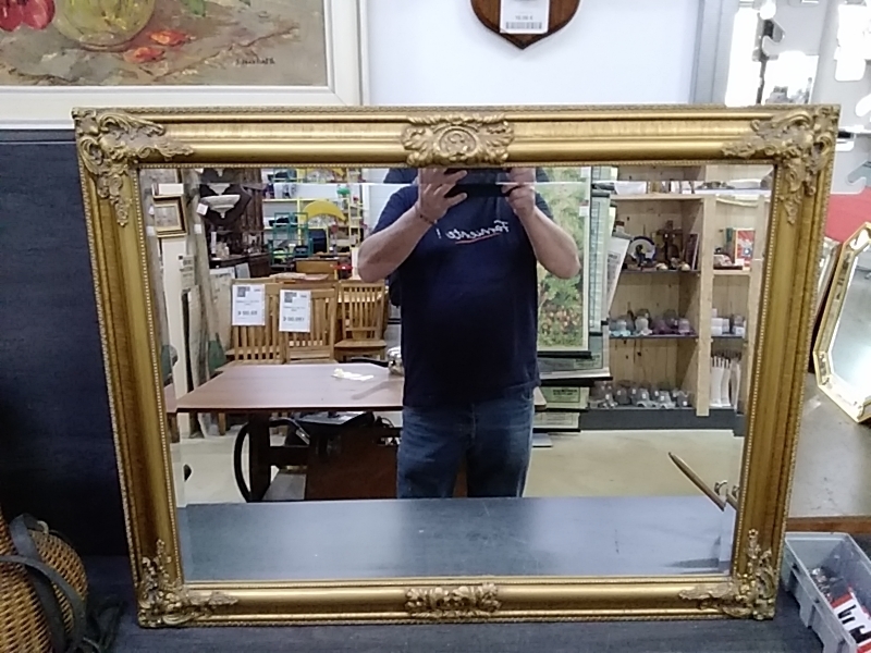MIROIR BAROQUE DORÉ 90 X 70 CM