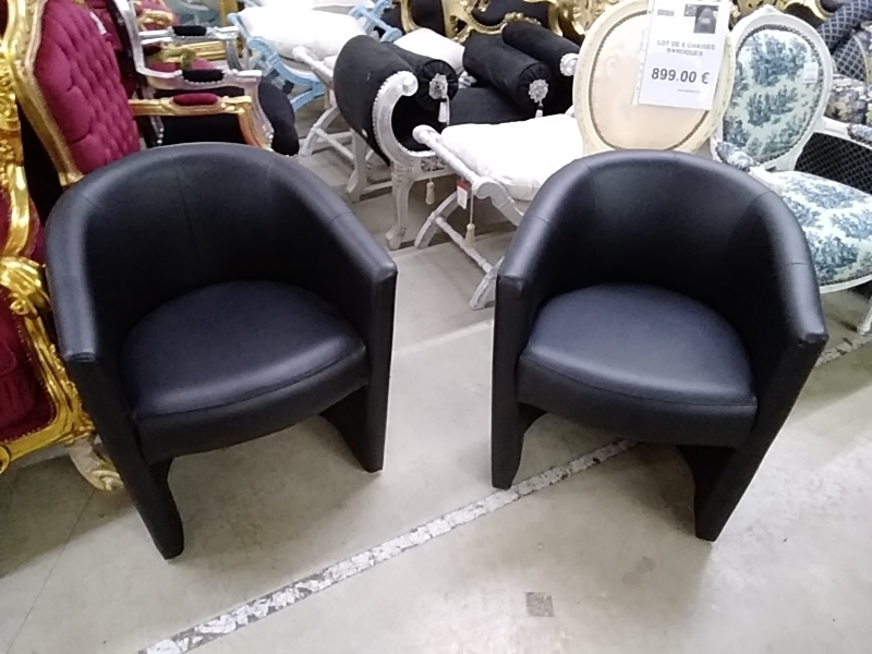 FAUTEUIL CLUB SIMILI NOIR 