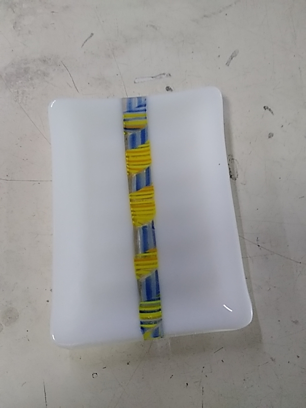 CENDRIER VERRE BLANC 