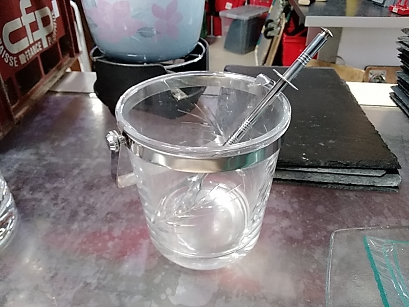 SEAU À GLACE CRISTAL AVEC PINCE