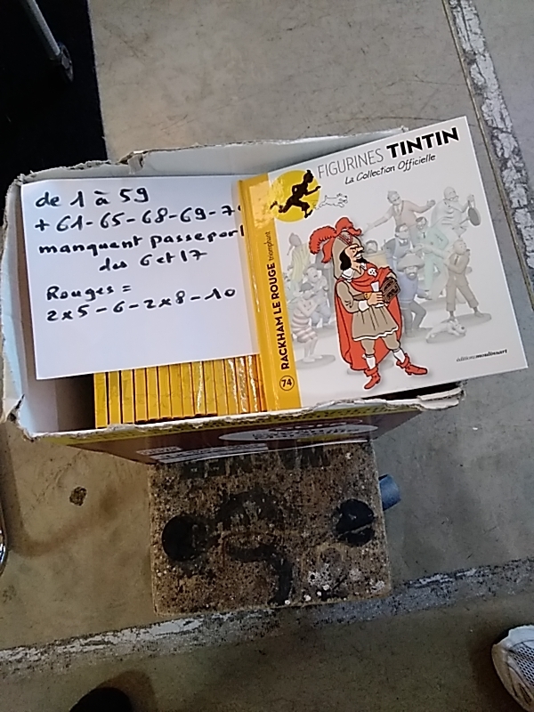 SERIE DE 64 LIVRES FIGURINE TINTIN AVEC PASSEPORT